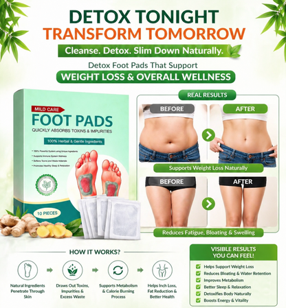 Premium Natural Detox Foot Patches For Weight Loss & Overall Wellness | Pack of  5 (Buy 1 Get 1 Free)