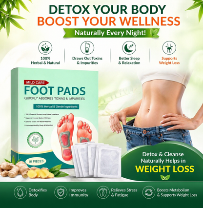 Premium Natural Detox Foot Patches For Weight Loss & Overall Wellness | Pack of  5 (Buy 1 Get 1 Free)